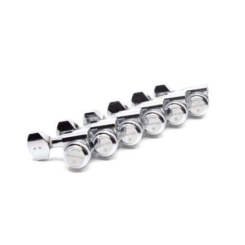 GraphTech 6-In-Line Ratio Electric Locking Machine Heads PRL-9721-R Chrome